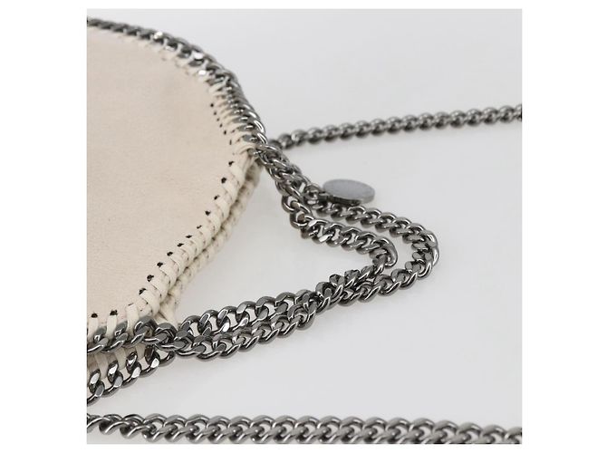 Autre Marque Bolso Falabella Chain Stella McCartney de poliéster 2en1 Blanco 495151 Auth BA10096 Plata - vista 7