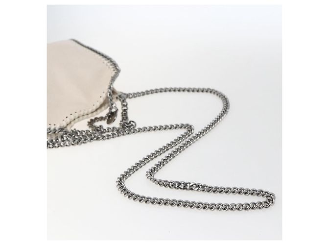 Autre Marque Bolso Falabella Chain Stella McCartney de poliéster 2en1 Blanco 495151 Auth BA10096 Plata - vista 9