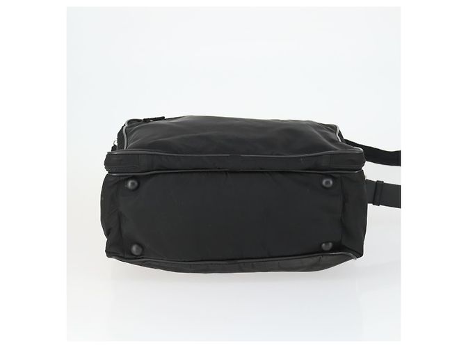 PRADA Hand Bag Nylon 2way Black Silver Auth 164859 Silvery - view 11