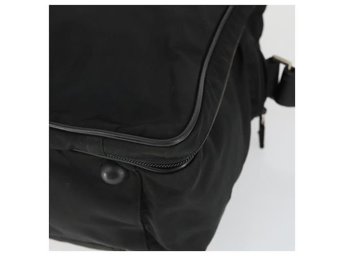 PRADA Hand Bag Nylon 2way Black Silver Auth 164859 Silvery - view 12