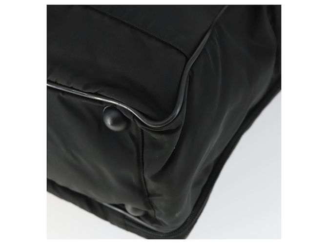 PRADA Hand Bag Nylon 2way Black Silver Auth 164859 Silvery - view 14