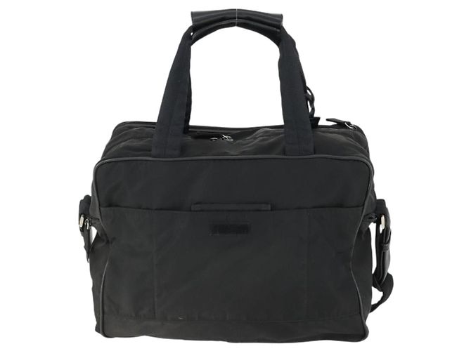 PRADA Hand Bag Nylon 2way Black Silver Auth 164859 Silvery - view 3