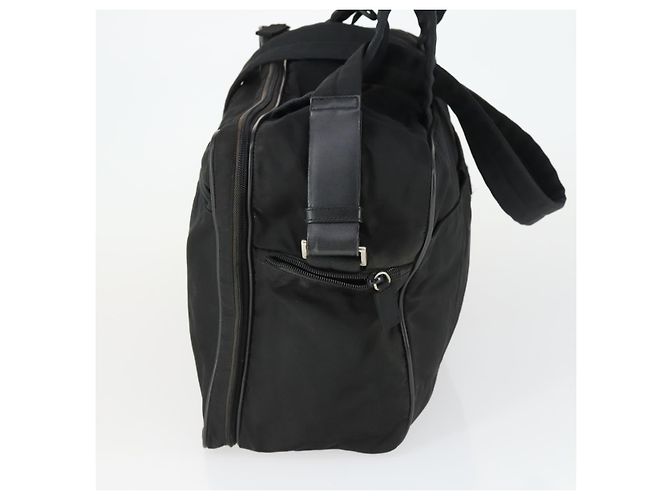 PRADA Hand Bag Nylon 2way Black Silver Auth 164859 Silvery - view 4