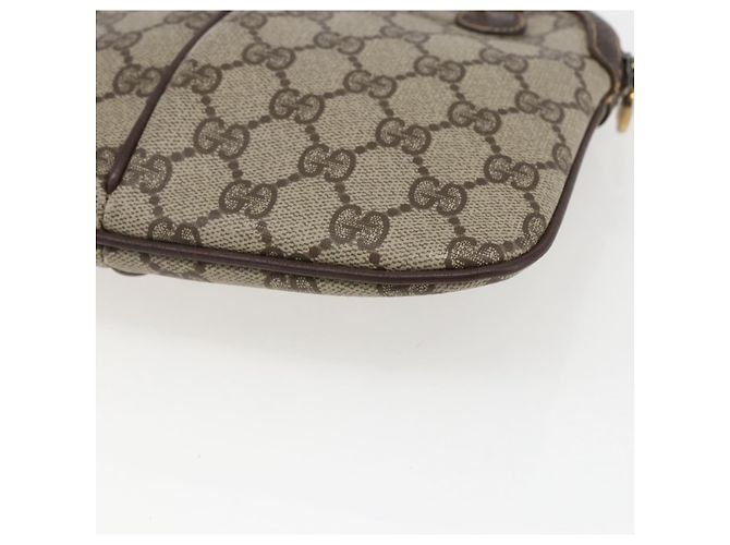 Borsa Sherry Line GG Supreme Web di GUCCI in PVC beige e oro 904 02 047 Auth 169025 D'oro - vista 12