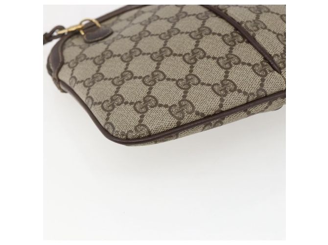 Borsa Sherry Line GG Supreme Web di GUCCI in PVC beige e oro 904 02 047 Auth 169025 D'oro - vista 13