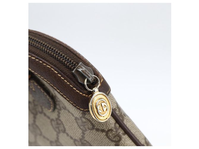 Borsa Sherry Line GG Supreme Web di GUCCI in PVC beige e oro 904 02 047 Auth 169025 D'oro - vista 14