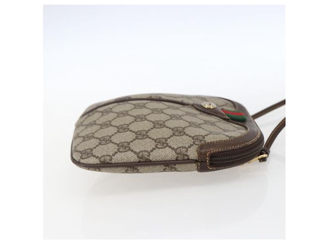 Borsa Sherry Line GG Supreme Web di GUCCI in PVC beige e oro 904 02 047 Auth 169025 D'oro - vista 5