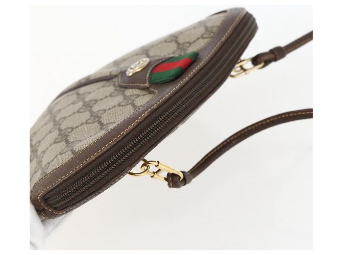 Borsa Sherry Line GG Supreme Web di GUCCI in PVC beige e oro 904 02 047 Auth 169025 D'oro - vista 6