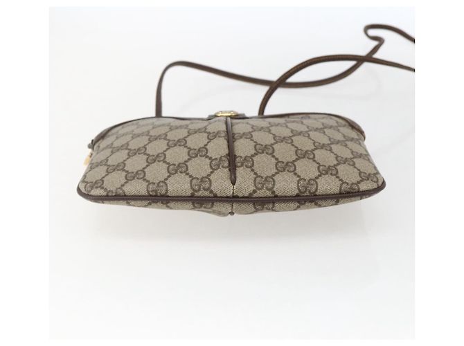 Borsa Sherry Line GG Supreme Web di GUCCI in PVC beige e oro 904 02 047 Auth 169025 D'oro - vista 9