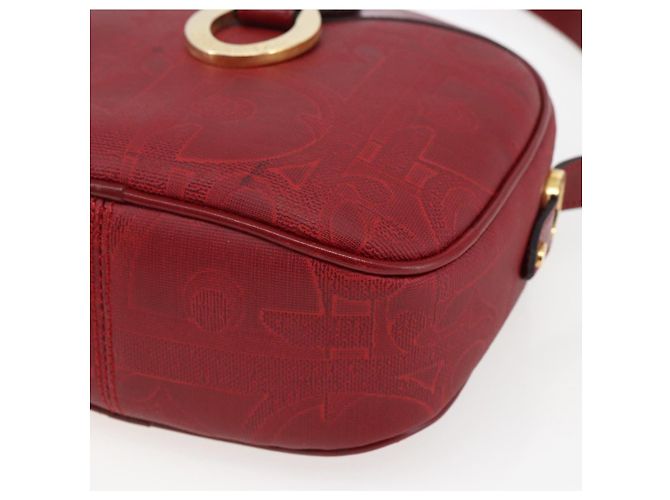 Borsa a Spalla Christian Dior PVC Bordeaux Oro Auth ep12962V D'oro Bordò - vista 10