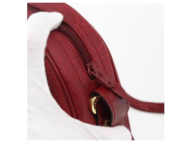 Borsa a Spalla Christian Dior PVC Bordeaux Oro Auth ep12962V D'oro Bordò - vista 14