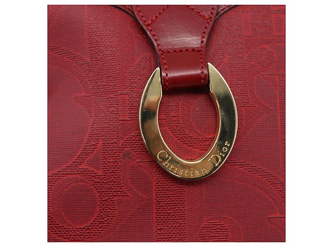 Borsa a Spalla Christian Dior PVC Bordeaux Oro Auth ep12962V D'oro Bordò - vista 15