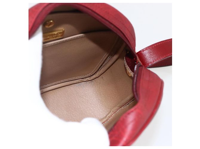 Borsa a Spalla Christian Dior PVC Bordeaux Oro Auth ep12962V D'oro Bordò - vista 18