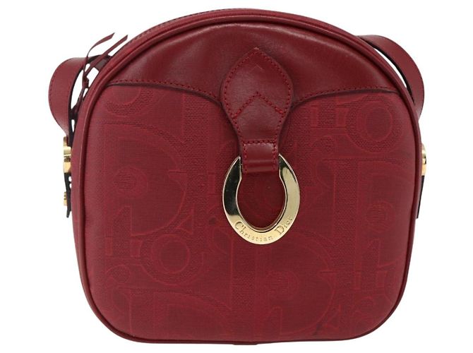 Borsa a Spalla Christian Dior PVC Bordeaux Oro Auth ep12962V D'oro Bordò - vista 2