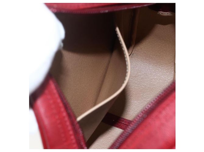 Borsa a Spalla Christian Dior PVC Bordeaux Oro Auth ep12962V D'oro Bordò - vista 20