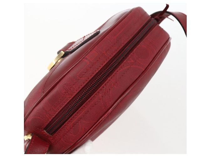 Borsa a Spalla Christian Dior PVC Bordeaux Oro Auth ep12962V D'oro Bordò - vista 6