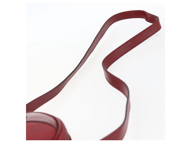 Borsa a Spalla Christian Dior PVC Bordeaux Oro Auth ep12962V D'oro Bordò - vista 8