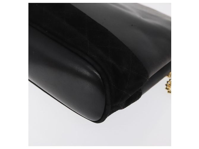Borsa a spalla a catena Salvatore Ferragamo in pelle nera e oro Auth 149911 Nero D'oro - vista 13