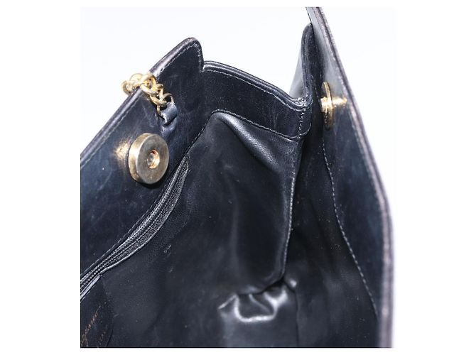 Borsa a spalla a catena Salvatore Ferragamo in pelle nera e oro Auth 149911 Nero D'oro - vista 17