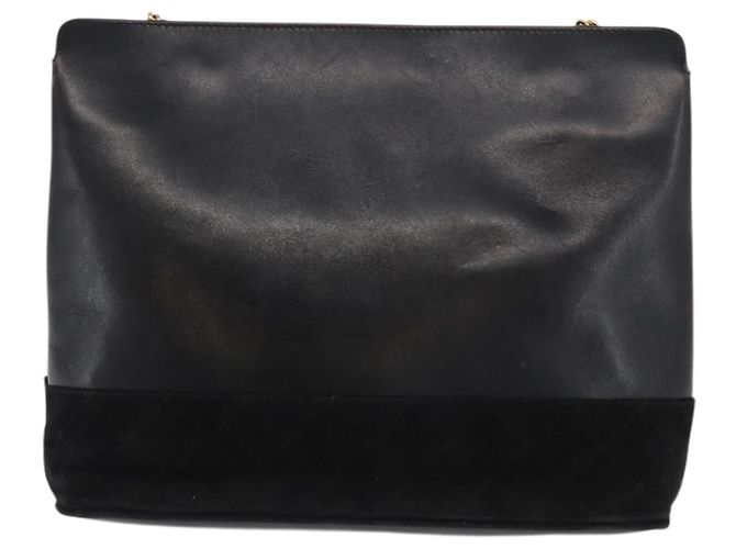 Borsa a spalla a catena Salvatore Ferragamo in pelle nera e oro Auth 149911 Nero D'oro - vista 2