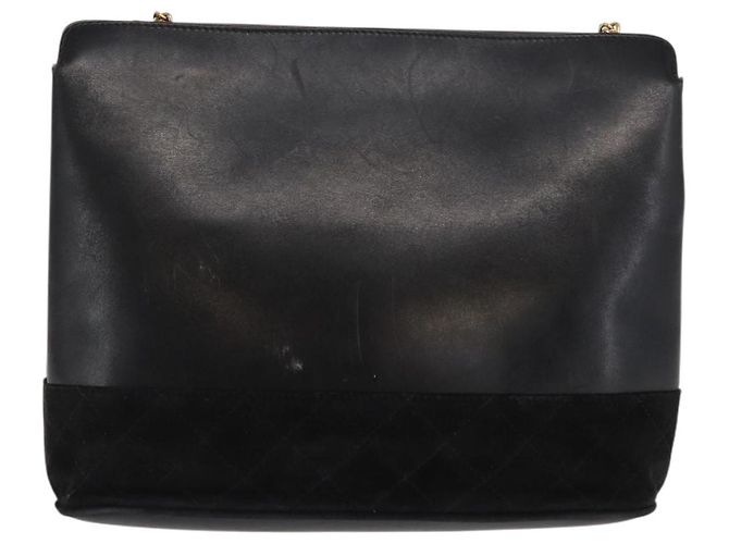 Borsa a spalla a catena Salvatore Ferragamo in pelle nera e oro Auth 149911 Nero D'oro - vista 3