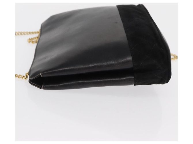 Borsa a spalla a catena Salvatore Ferragamo in pelle nera e oro Auth 149911 Nero D'oro - vista 5