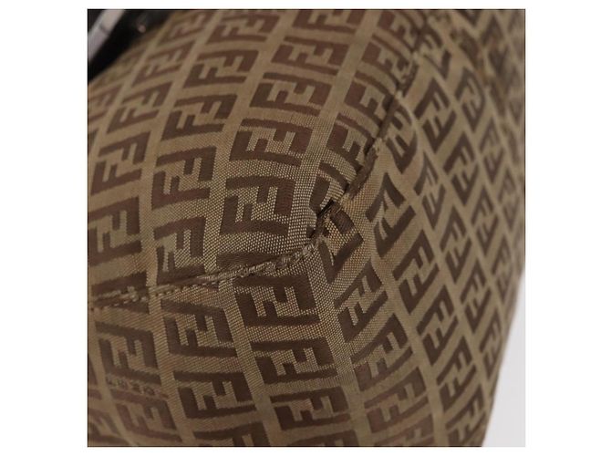 FENDI Zucchino Canvas Handtasche Beige Silber Authentisch ep13135 - Ansicht 13