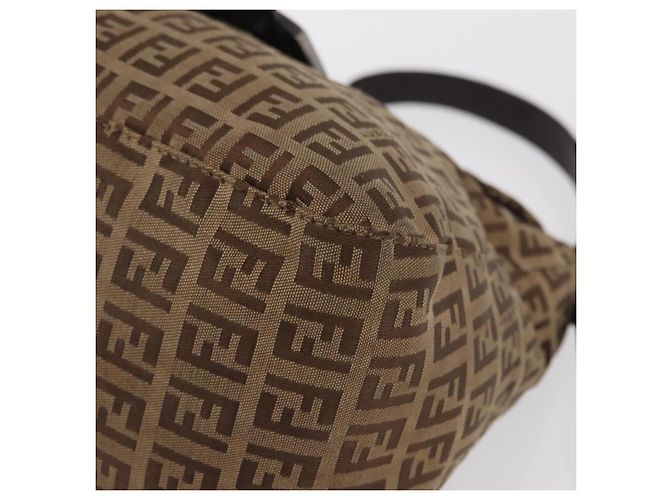 FENDI Zucchino Canvas Handtasche Beige Silber Authentisch ep13135 - Ansicht 14