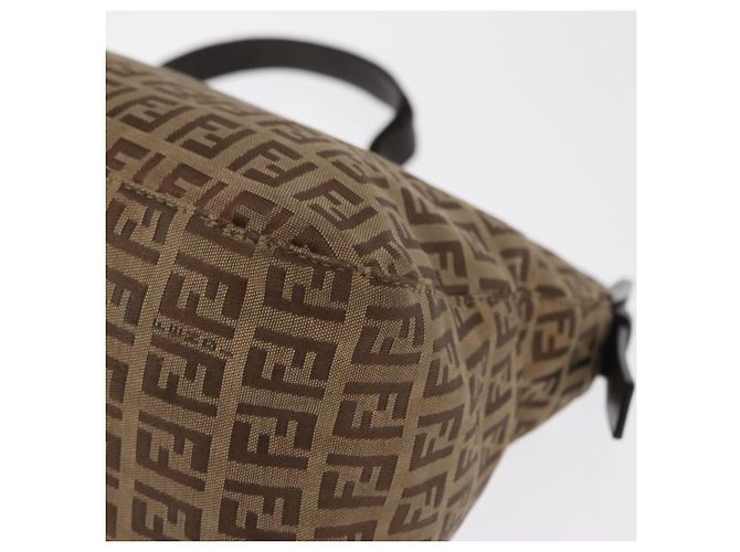 FENDI Zucchino Canvas Handtasche Beige Silber Authentisch ep13135 - Ansicht 16