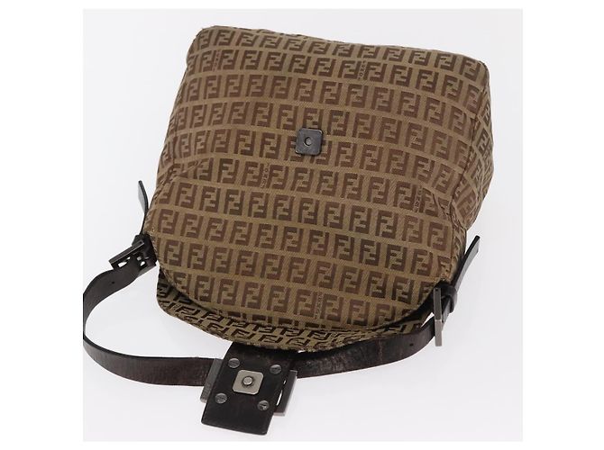 FENDI Zucchino Canvas Handtasche Beige Silber Authentisch ep13135 - Ansicht 20