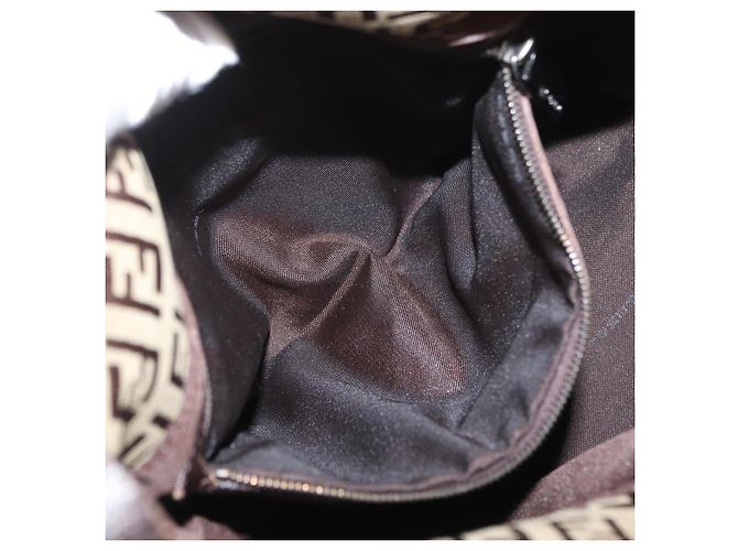 FENDI Zucchino Canvas Handtasche Beige Silber Authentisch ep13135 - Ansicht 26