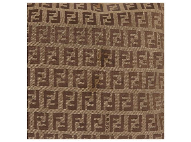 FENDI Zucchino Canvas Handtasche Beige Silber Authentisch ep13135 - Ansicht 4