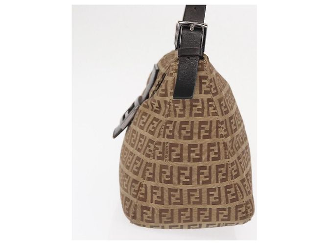 FENDI Zucchino Canvas Handtasche Beige Silber Authentisch ep13135 - Ansicht 5