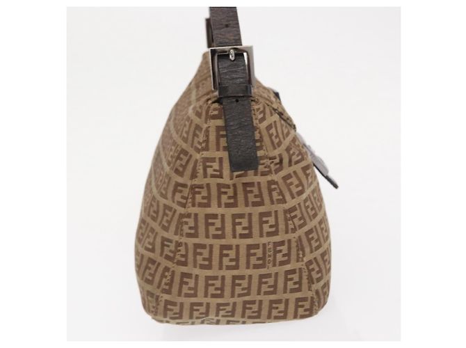 FENDI Zucchino Canvas Handtasche Beige Silber Authentisch ep13135 - Ansicht 6
