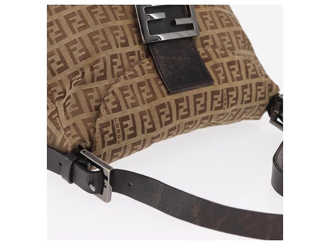 FENDI Zucchino Canvas Handtasche Beige Silber Authentisch ep13135 - Ansicht 7