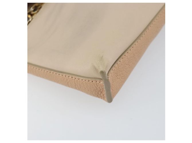 Chloé Borsa a Spalla Chloe Kathy in Pelle Beige Oro Auth hk3382 D'oro - vista 11