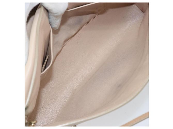 Chloé Borsa a Spalla Chloe Kathy in Pelle Beige Oro Auth hk3382 D'oro - vista 17