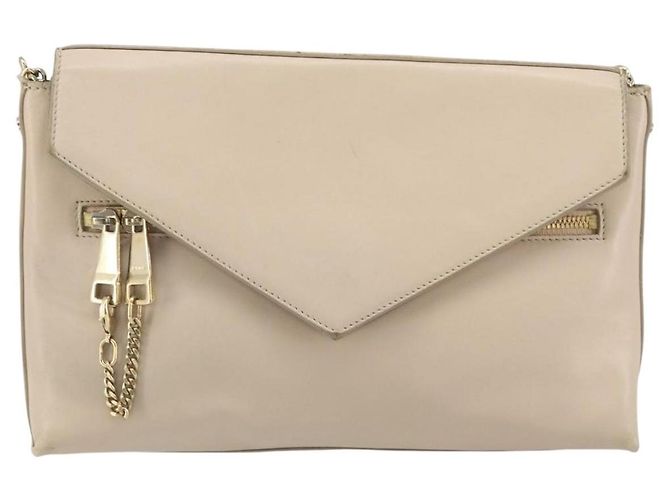 Chloé Borsa a Spalla Chloe Kathy in Pelle Beige Oro Auth hk3382 D'oro - vista 2
