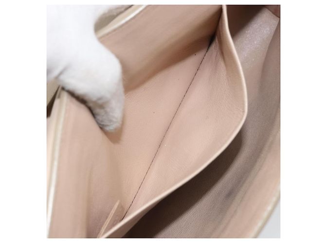 Chloé Borsa a Spalla Chloe Kathy in Pelle Beige Oro Auth hk3382 D'oro - vista 20