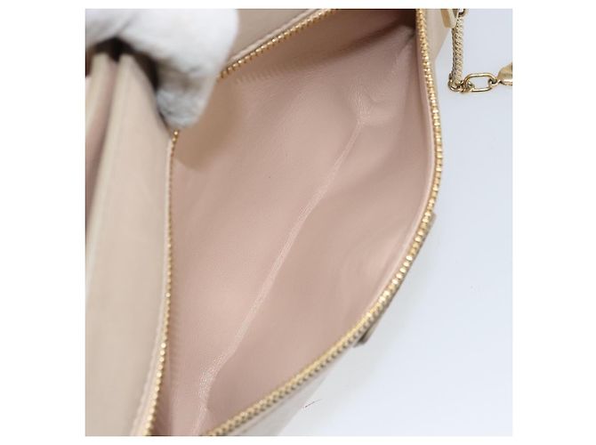 Chloé Borsa a Spalla Chloe Kathy in Pelle Beige Oro Auth hk3382 D'oro - vista 21
