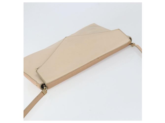 Chloé Borsa a Spalla Chloe Kathy in Pelle Beige Oro Auth hk3382 D'oro - vista 6