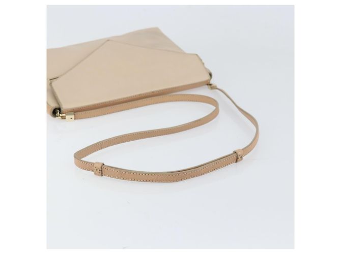 Chloé Borsa a Spalla Chloe Kathy in Pelle Beige Oro Auth hk3382 D'oro - vista 7