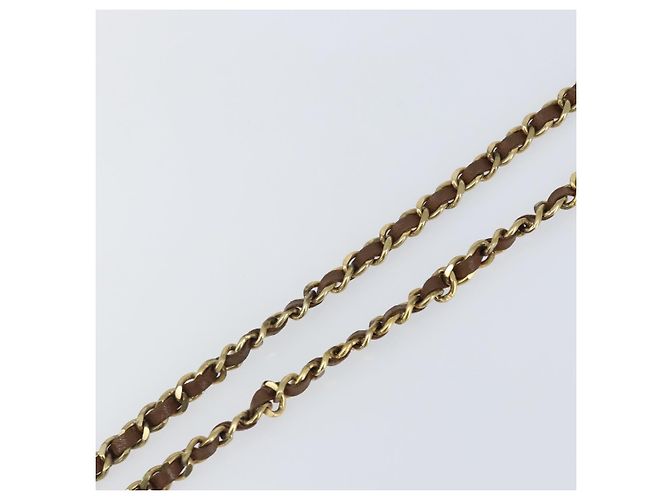 Cintura a catena CHANEL metallo Nero Oro CC Auth bs33131 D'oro - vista 6