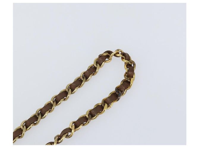 Cintura a catena CHANEL metallo Nero Oro CC Auth bs33131 D'oro - vista 7