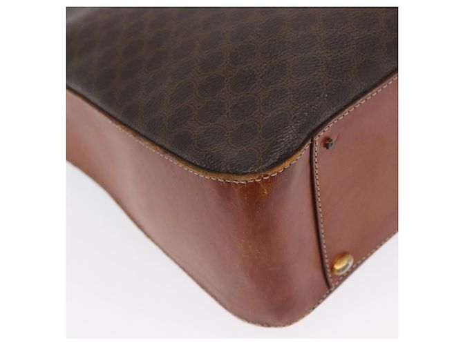 Céline Borsa a Spalla in Tela Macadam CELINE PVC Beige Oro Auth ka2067 D'oro - vista 14
