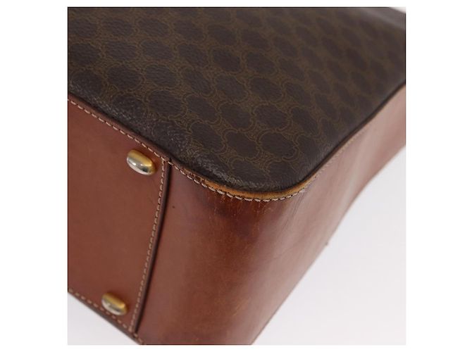 Céline Borsa a Spalla in Tela Macadam CELINE PVC Beige Oro Auth ka2067 D'oro - vista 15