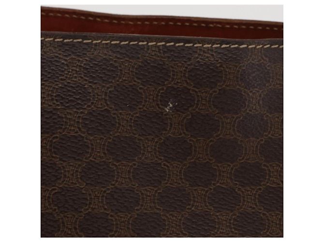 Céline Borsa a Spalla in Tela Macadam CELINE PVC Beige Oro Auth ka2067 D'oro - vista 4