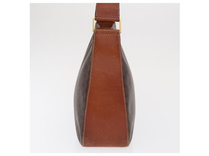 Céline Borsa a Spalla in Tela Macadam CELINE PVC Beige Oro Auth ka2067 D'oro - vista 5