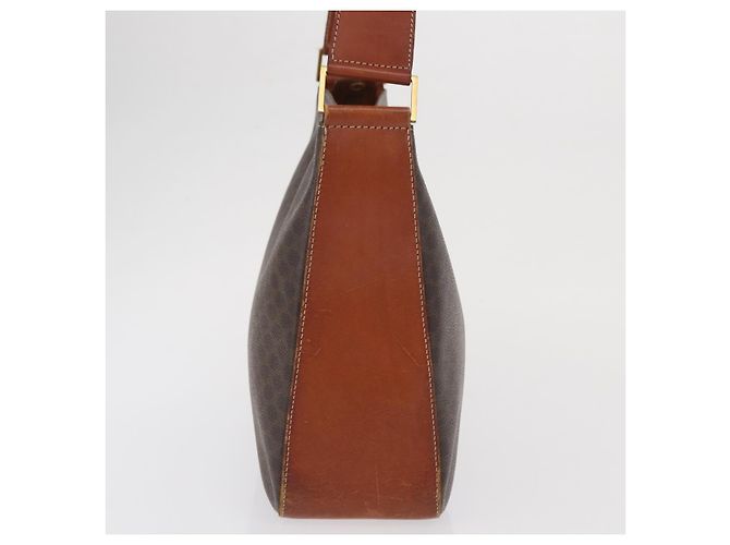 Céline Borsa a Spalla in Tela Macadam CELINE PVC Beige Oro Auth ka2067 D'oro - vista 6