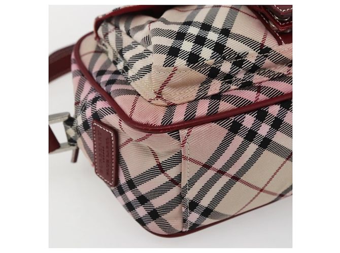 Borsa a spalla Burberry Nova Check Blue Label in nylon beige argento autentica bs33073 - vista 11